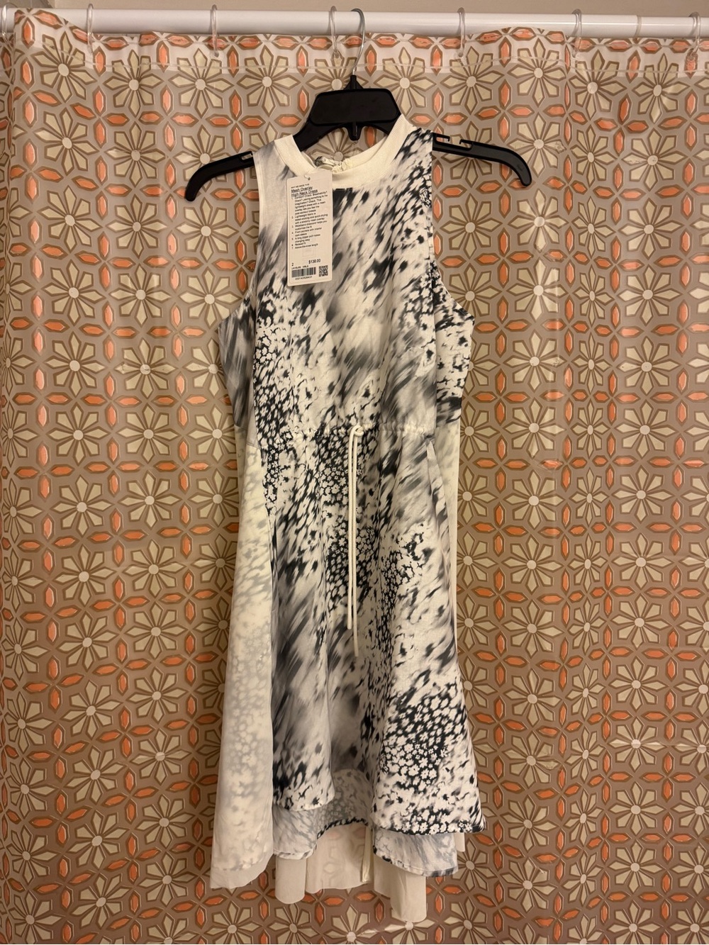 Lululemon Sleeveless Mesh Midi Dress in Black & White